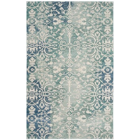 Safavieh Mystique Small Rectangle Area Rug, Blue and Ivory - 4 x 6 ft. MYS927F-4